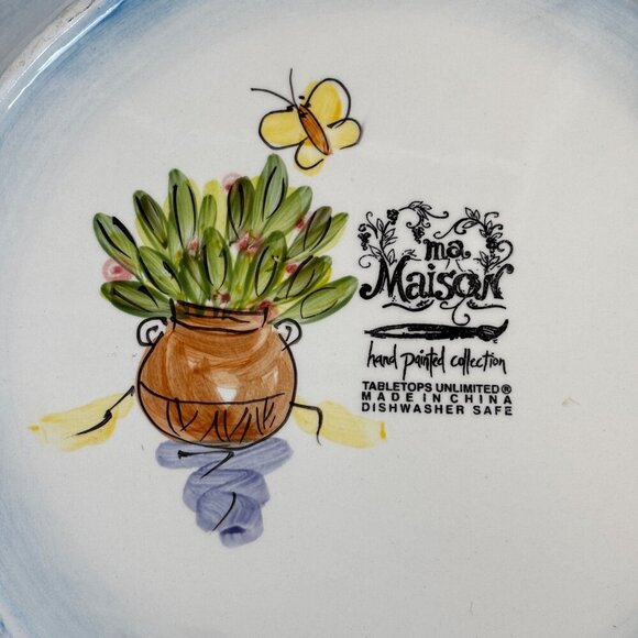 Ma Maison by Tabletops‎ Dinner Plate Hand Painted Dario Farrucci 11" - Picture 3 of 7